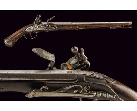 dating: last quarter of the 17th Century provenance: Bologna, Long, smooth-bore, two-stage, 11 mm cal. barrel, first octagona