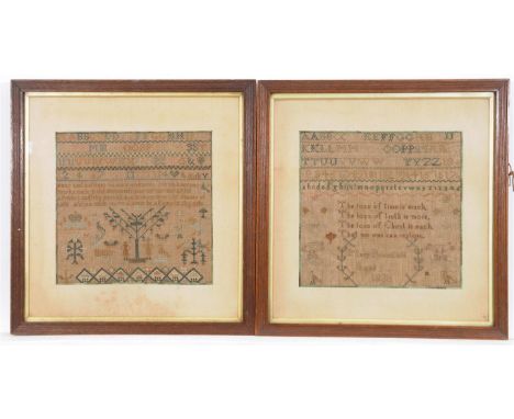 An 18th Century Needlework Sampler
Sarah Bournes made in the 13th year of age 1799 with a four line verse, number and alphabe
