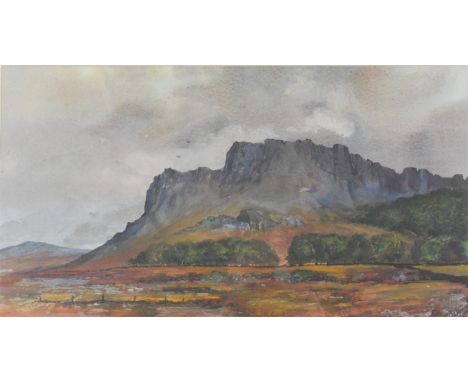 K Wood British 20th Century school mountainous landscape signed watercolour
Framed and glazed 27x49.5cms

