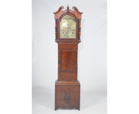 A Mid 19th Century inlaid mahogany and rosewood crossbanded longcase clock
With a 35cm brass arched dial signed in the arch J