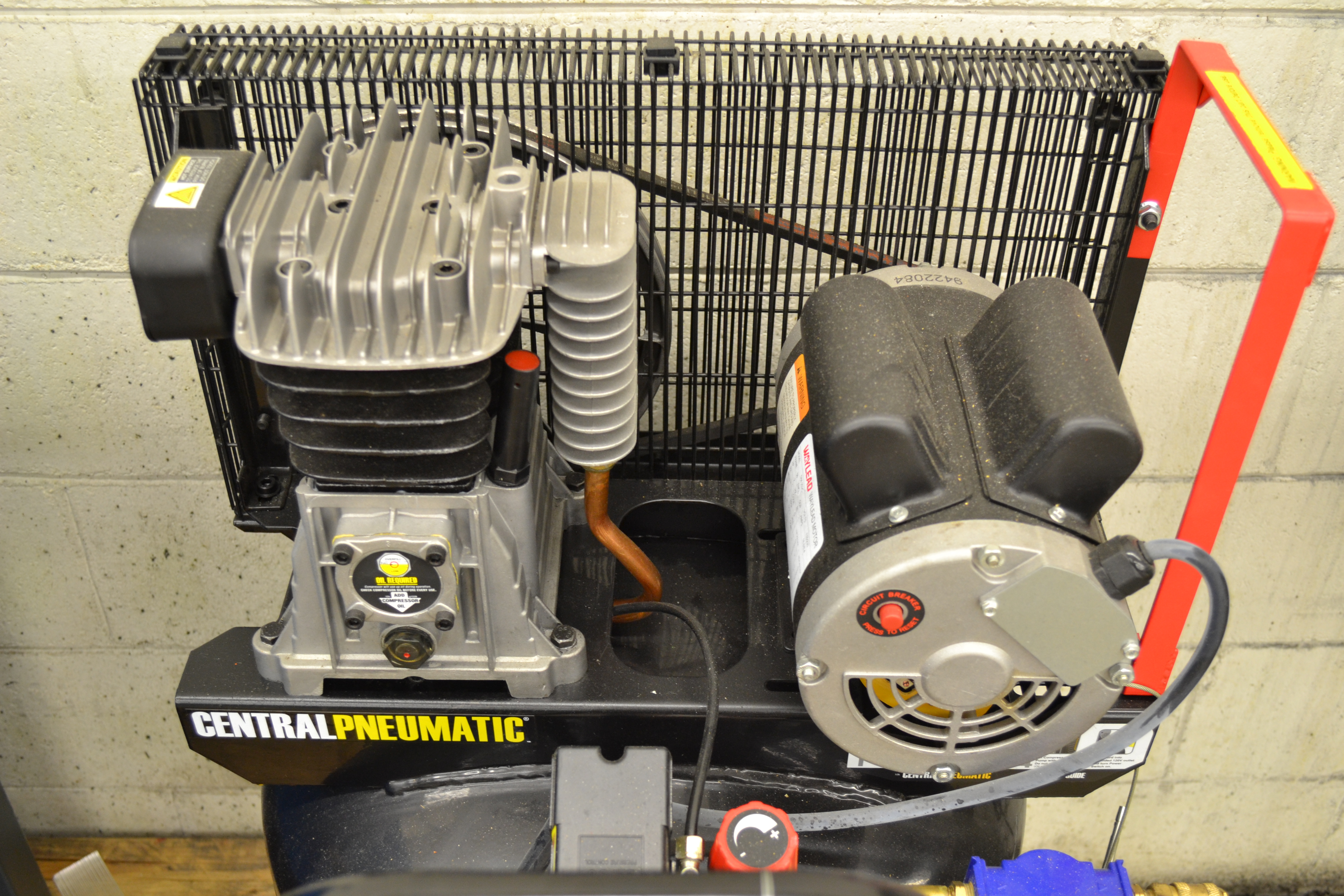 Central Pneumatics 2HP Vertical Air Compressor, 29Gallon Tank, 150