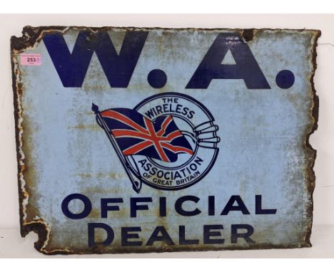 A wireless association official dealer double sided enamel signLocation:If there is no condition report shown, please request