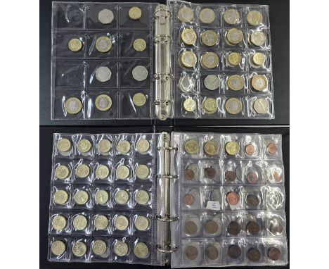 United Kingdom - Elizabeth II (1952-2022), A pair of coin albums comprising of Two Pound, One Pound and Fifty Pence coins to 