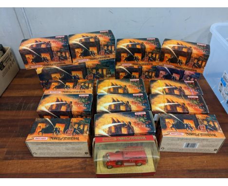 A collection of boxed matchbox models of yesteryear fire engine series to include a 1936 Leyland cub with certificate, a 1932