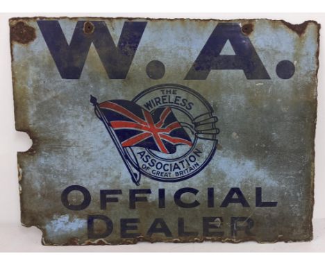 A wireless association official dealer double sided enamel signLocation:If there is no condition report shown, please request