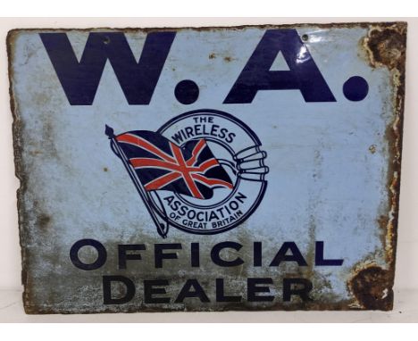 A wireless association official dealer double sided enamel signLocation:If there is no condition report shown, please request