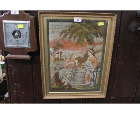 Small gilt framed woolwork tapestry