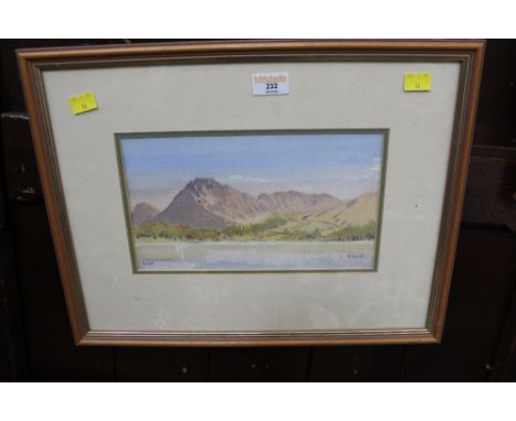 Framed and mounted watercolour by M Short of Loweswater