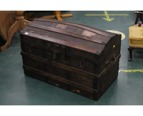 Late 19th century dome top trunk