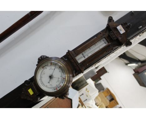 Early 20th century oak barometer