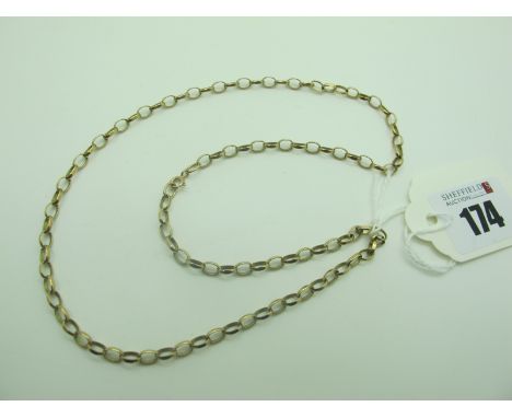 A 9ct Gold Belcher Link Chain, (7grams). 
