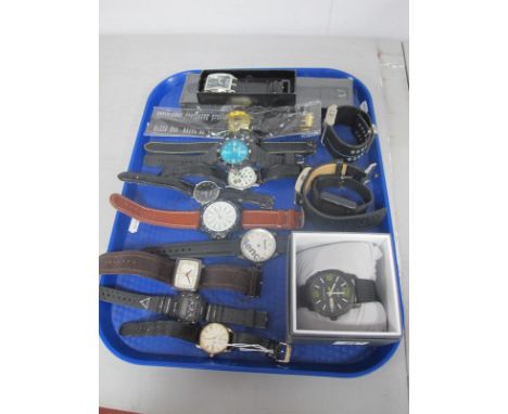 Bench, Timex, Nike, Ben Sherman, Next and Other Modern Gent's Wristwatches :- One Tray