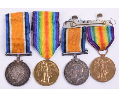 Great War Medal Pairs, awarded to “4047 PTE H BAIRSTOW W RID R” and “95333 PTE R HAMMOND RAMC”. Both sets are complete with r