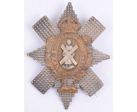 WW2 Period Black Watch (Royal Highlanders) NCO’s Glengarry Badge, in silver (not hallmarked) and brass centre. Screw post fit