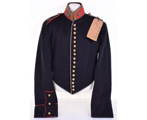 Royal Horse Artillery Regimentally Interesting Tunic, being a sample tunic, one half being a pattern and the other half anoth