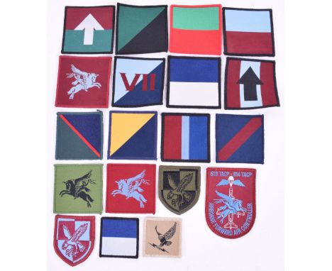 Selection of Modern British Airborne Forces DZ & TRF Patches, including Army Air Corps 7th Regiment, 9th Army Air Corps regim