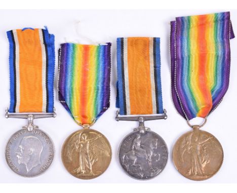 Great War Medal Pairs, awarded to “238493 PTE 1 O FRANKLIN RAF” and “15822 CPL F PROWSE THE QUEEN’S R”. Both sets are complet