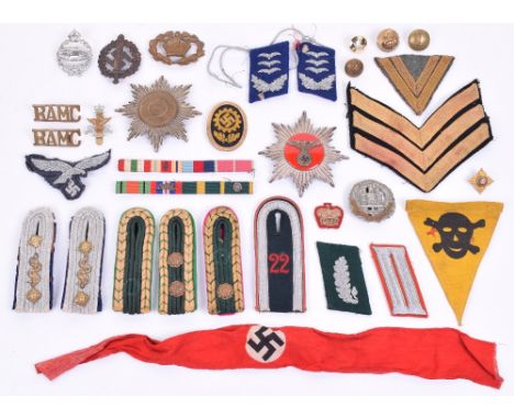 Selection of Third Reich Badges & Insignia, consisting of uniform removed Luftwaffe officers breast eagle, NSKK starburst met