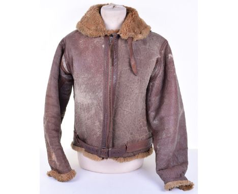 WW2 Royal Air Force Battle of Britain Type Irvin Flying Jacket, well worn example of the two panel back type Irvin flying jac