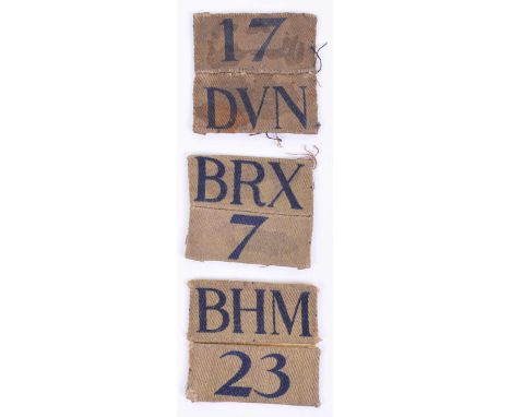 WW2 Home Guard Districts Formation Signs, all being printed black lettering and numbers on khaki backing, consisting of BHM 2