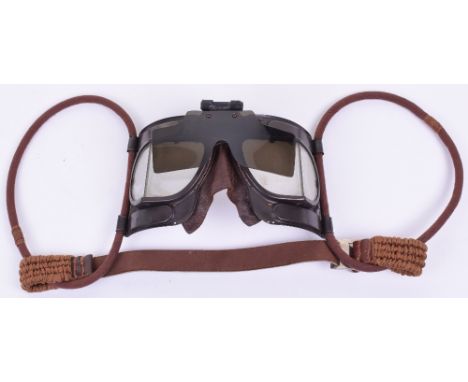 WW2 RAF Mk IVB Flying Goggles, fine pair of this type flying goggle with all of the original finish remaining to the metal fr