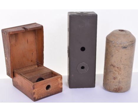 WW2 German Concrete “Stock” Mine, being just the casing (missing fuse and detonator), retaining much of the original paint fi