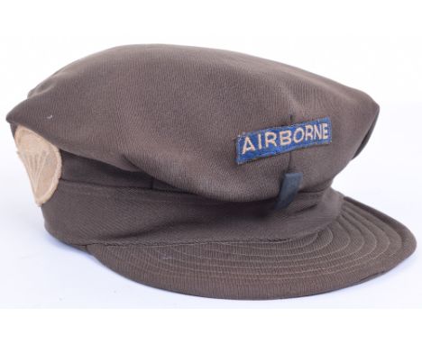 Unusual WW2 American Woman’s Army Corps (W.A.C) Attached Airborne Forces Field Cap, for a 1st Lieutenant in the Woman’s Army 