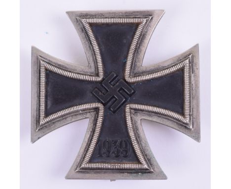 WW2 Iron Cross 1st Class, being a good example with magnetic centre. Pin and catch fixing to the reverse. Un-maker marked exa