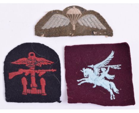WW2 6th Airborne Division Formation Sign, being an embroidered Pegasus in un-issued condition, embroidered parachute jump win