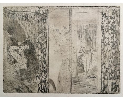 Edgar Degas (1834-1917) etching of 'Loges d’Actrices (Actresses in their Dressing Room)' - frame 31cm x 40.5cm
