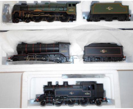 Bachmann 00 gauge. 31-227 4-6-0 loco and tender. 46162 'Queens Westminster Rifles', green, B.R.; 32-278 2-6-0 loco and tender