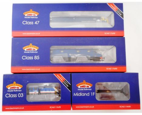 Bachmann 00 gauge. 31-650M Class 47 diesel. 1660 'Isambard Kingdom Brunel', blue, Intercity.; 31-679 Type AL5 electric loco. 