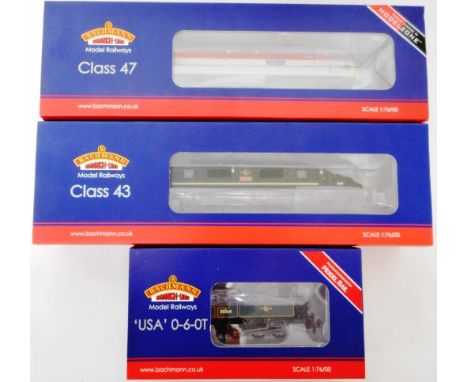 Bachmann 00 gauge. 31-650W Class 47 diesel loco. 47972 'The Royal Army Ordnance Corps', red/grey, Intercity.; 32-066 Class 43