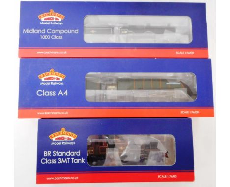Bachmann 00 gauge. 31-933 4-4-0 loco and tender. 41157, black, B.R.; 31-964 4-6-2 loco and tender. 60004 'William Whitelaw', 