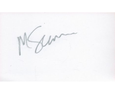 Martin Scorsese Signed 5 x 3 inch Signature Card in Silver ink, With Wikipedia Bio Printout. Good condition. All autographs c