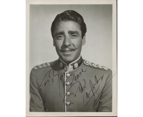 Peter Lawford Signed 10 x 8 inch Vintage Black and White Photo. Signe din black Ink. Dedicated. He was a member of the Rat Pa