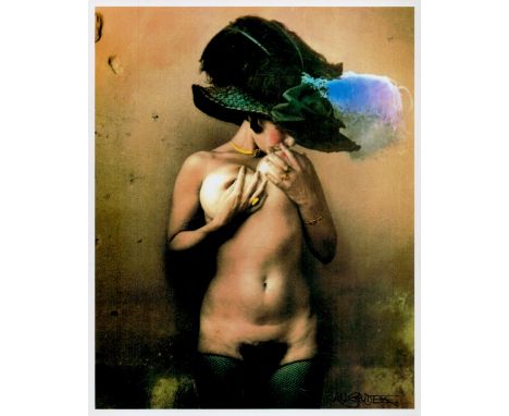 Jan Saudek Signed 10x8 inch Vintage Colour Glamour Photo. Signed in blue ink. Good condition. All autographs come with a Cert