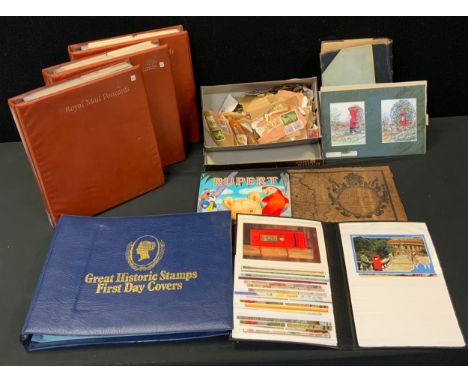 Stamps Philately  - Great Historic Stamps First Day Covers collection, Royal Mail Postcards, loose stamps etc qty 