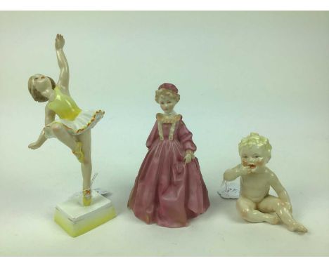 Three Royal Worcester figures - Grandmother's Dress,Tuesday's child is full of grace and a nude child
Condition report:
Royal