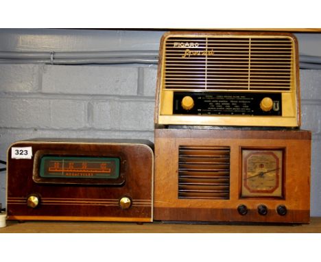 Three vintage radios.