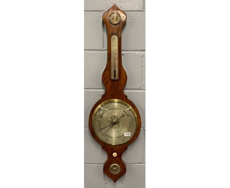 An early 19th Century mahogany veneered mercury barometer, K. Knight of Braintree, H. 102cm.