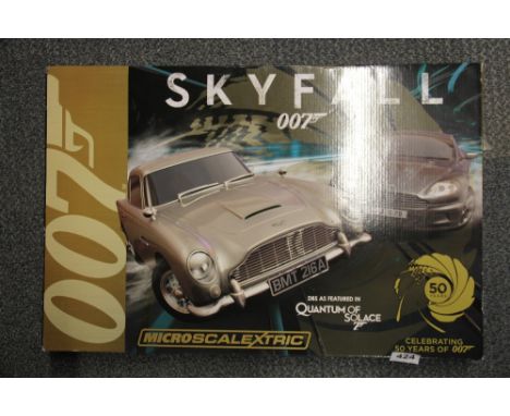 A box micro Scalextric Skyfall car set.