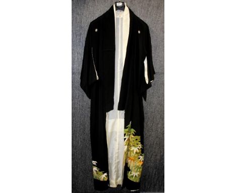 A beautiful embroidered Japanese vintage Kimono.