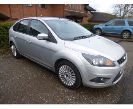 A 2010 FORD FOCUS TITANIUM TDCI 109 5 DOOR HATCHBACK, diesel, 1560cc, silver, Reg. No. FD10 JWE, 86,963 recorded miles, one o