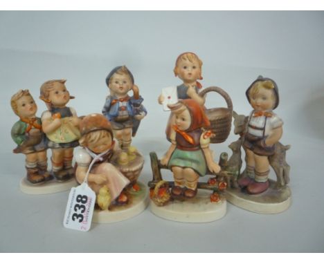 SIX HUMMEL FIGURES, 'Chick Girl', 'To Market', 'Meditation','Little Goat Herder' etc (s.d.) 