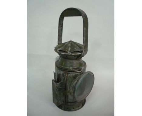 A MILITARY ISSUE OIL LAMP, by CE & S with military arrow stamp and dated 1956 JA 2343