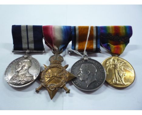 A DISTINGUISHED SERVICE MEDAL (NAVAL) AND 1914-15 STAR, British War and Victory medal group of four, correctly named to M1192