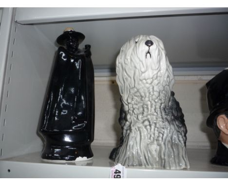 A BESWICK 'OLD ENGLISH SHEEPDOG', No.453 and a Wedgwood 'Sandeman' decanter (2)