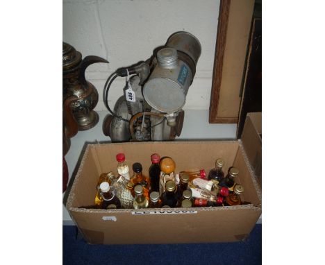 A SACHS ENGINE, together with a small box of miniature liqueurs etc