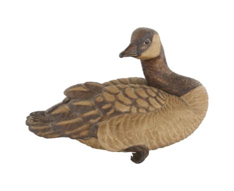 BARBARA LINLEY ADAMS for POOLE POTTERY - a large stoneware Canada goose, signed under base with impressed mark, produced 1973